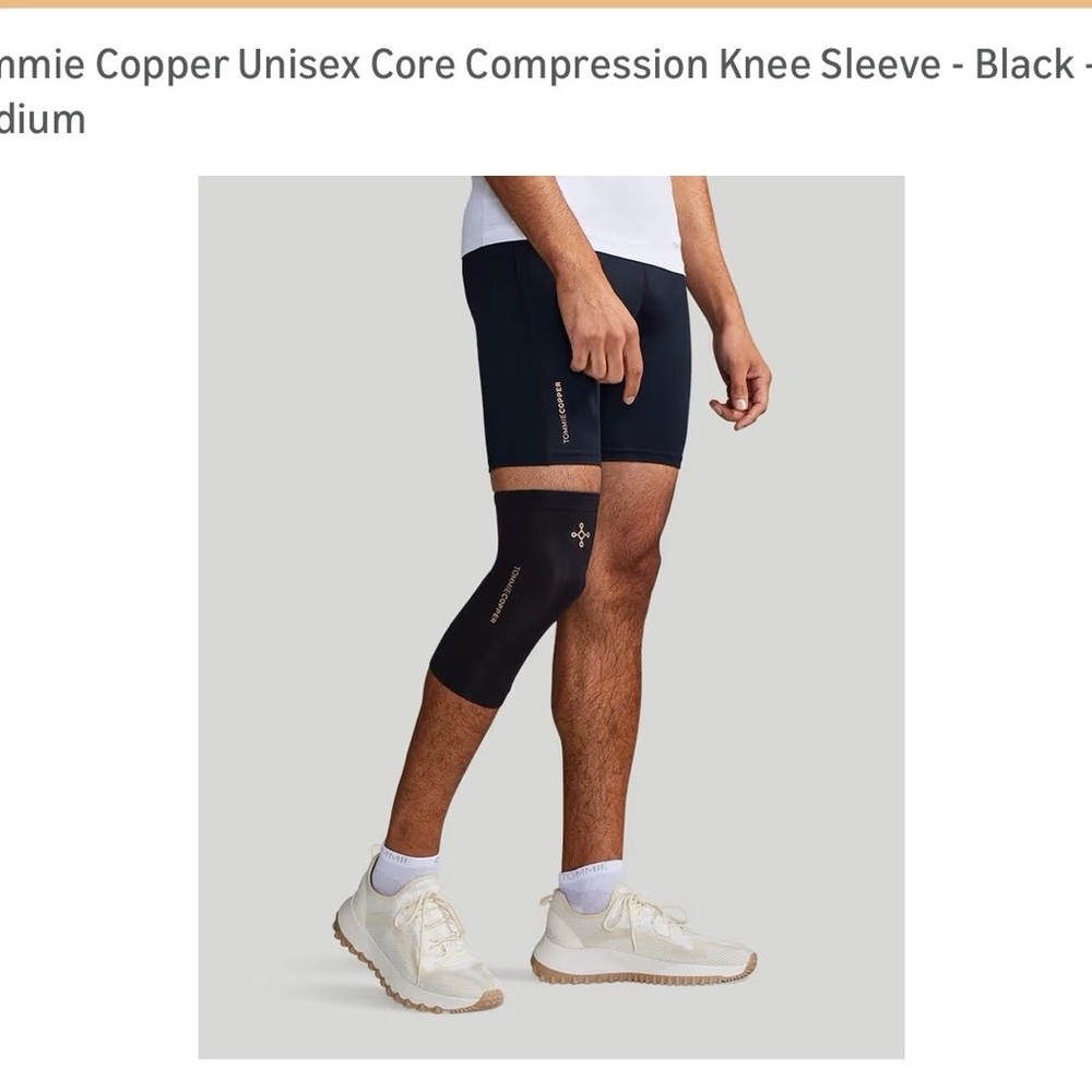 Tommie Copper Black Compression Knee Sleeve